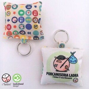 PORCAMISERIA LADRA Keychain, i Tettini® | Personalized illustrated cotton keychain