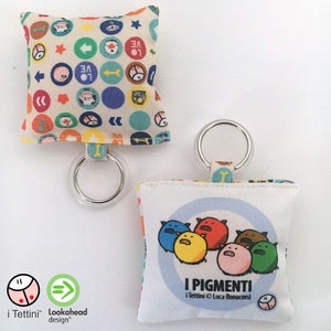 I PIGMENTI, i Tettini® Keychain | Personalized illustrated cotton keychain