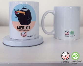 Tazza Mug ceramica MERLOT, i Tettini® **Piccolo difetto di stampa**