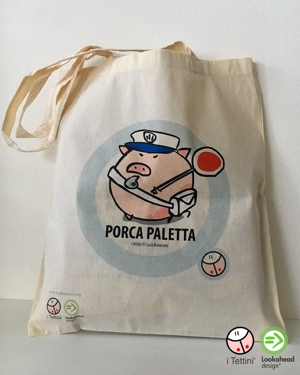 Shopper PORCA PALETTA, Borsa in Cotone Naturale, Shopping Bag, i Tettini® -  Etsy Italia