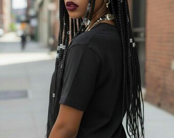 Boho Hair Braid Rings:Silver, Set (50) piece set.