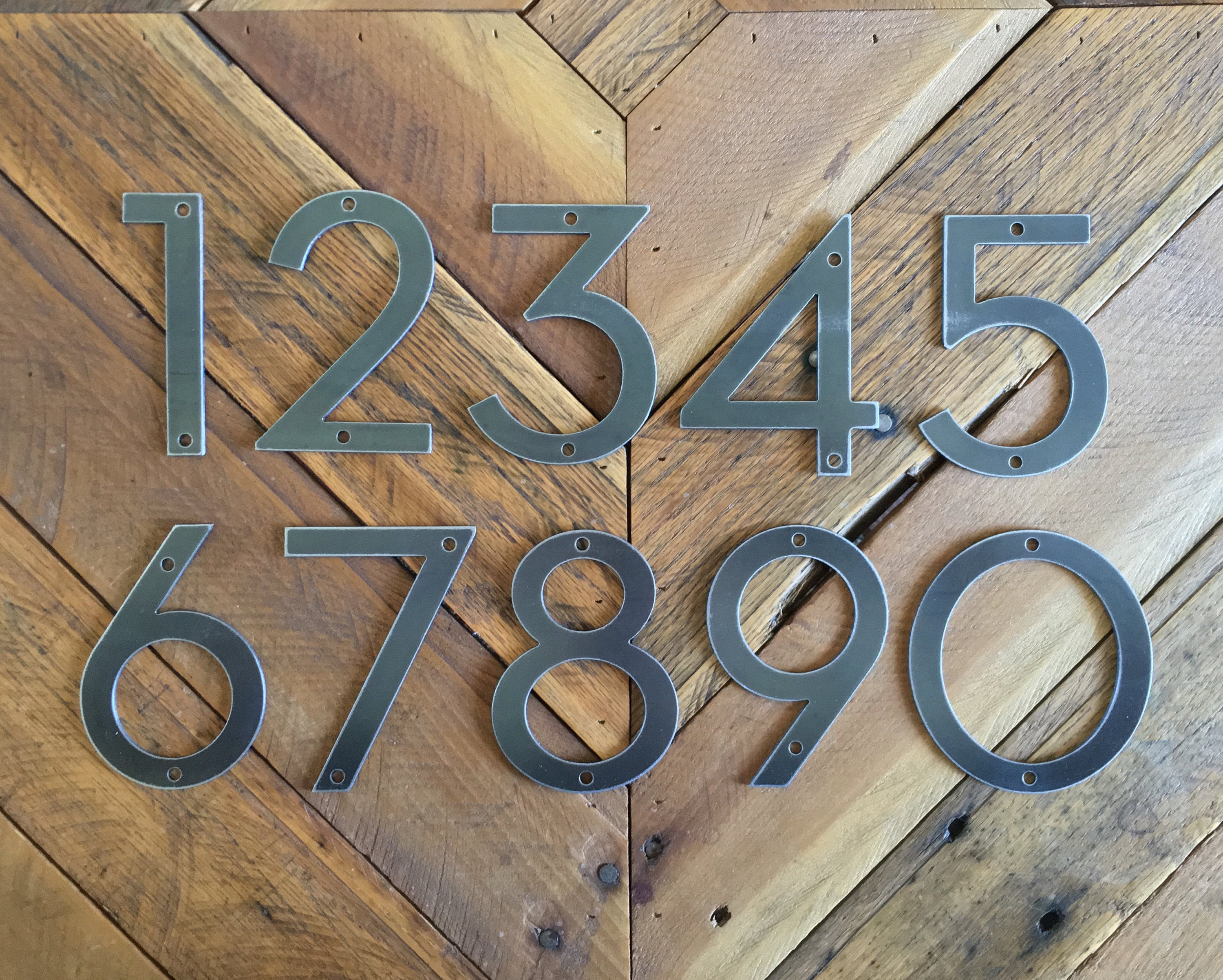 12 Metal House Numbers Modern House Number Metal Etsy