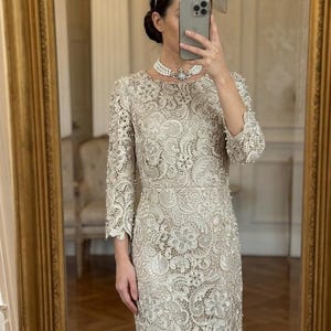 chinese dress ladies Lyon Lace Dress in White Lace – RESA
