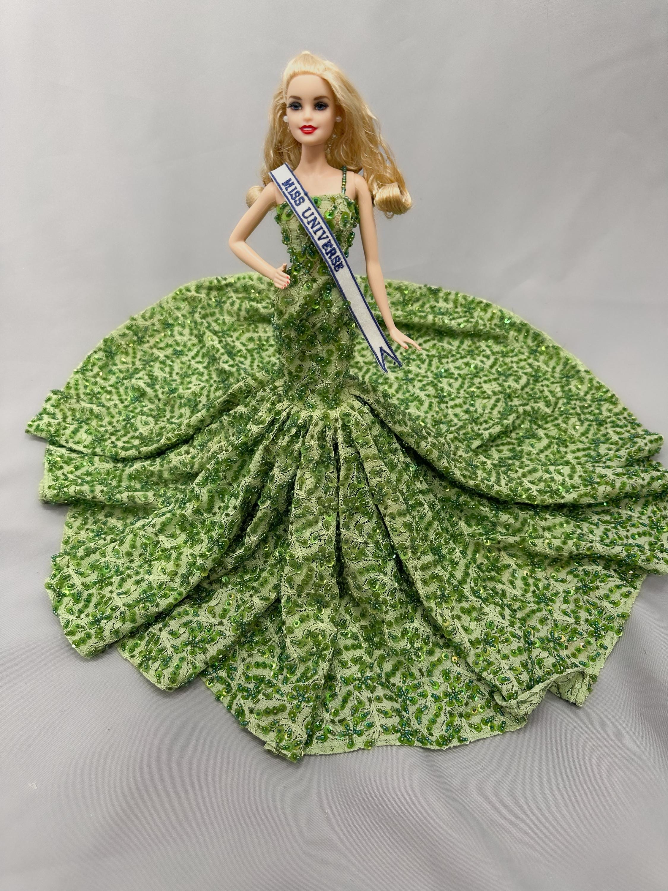 miss universe green dress COCKTAIL DRESES