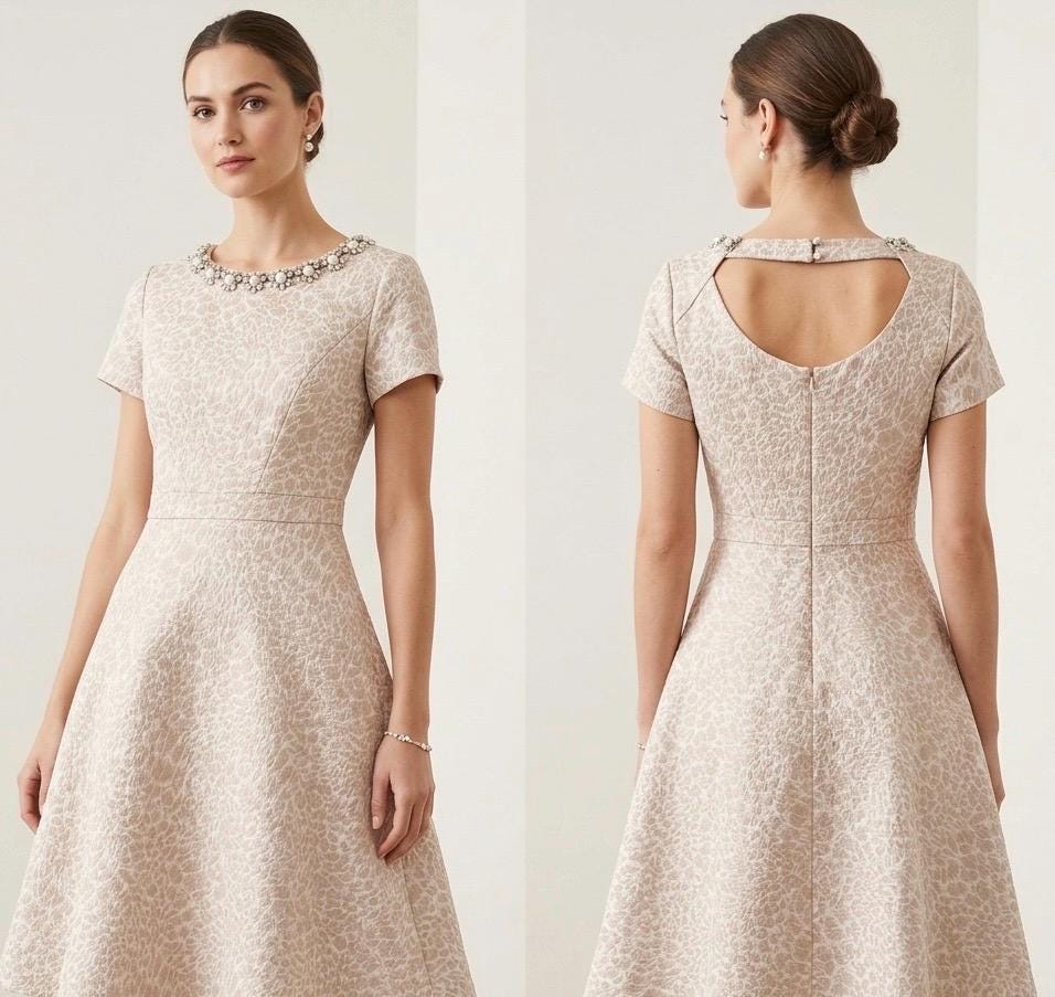 Short Champagne Mother of Bride Dress - Etsy