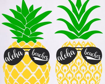 Aloha Beaches svg Aloha Beaches Pineapple svg files for cricut svg for silhouette vector cut files svg dxf
