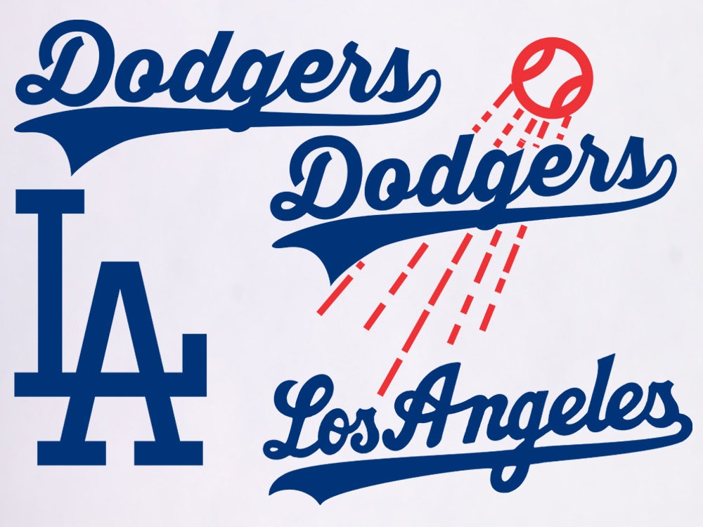 LA Dodgers Cut Files SVG Files Baseball Clipart Cricut Los | Etsy
