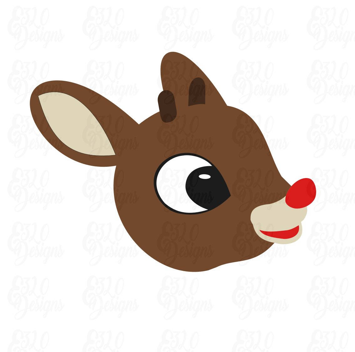 Download Rudolph Red Nosed Reindeer SVG DXF File | Etsy