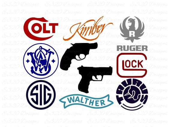 Download Gun Silhouettes & Firearm Logos SVG Cut File | Etsy