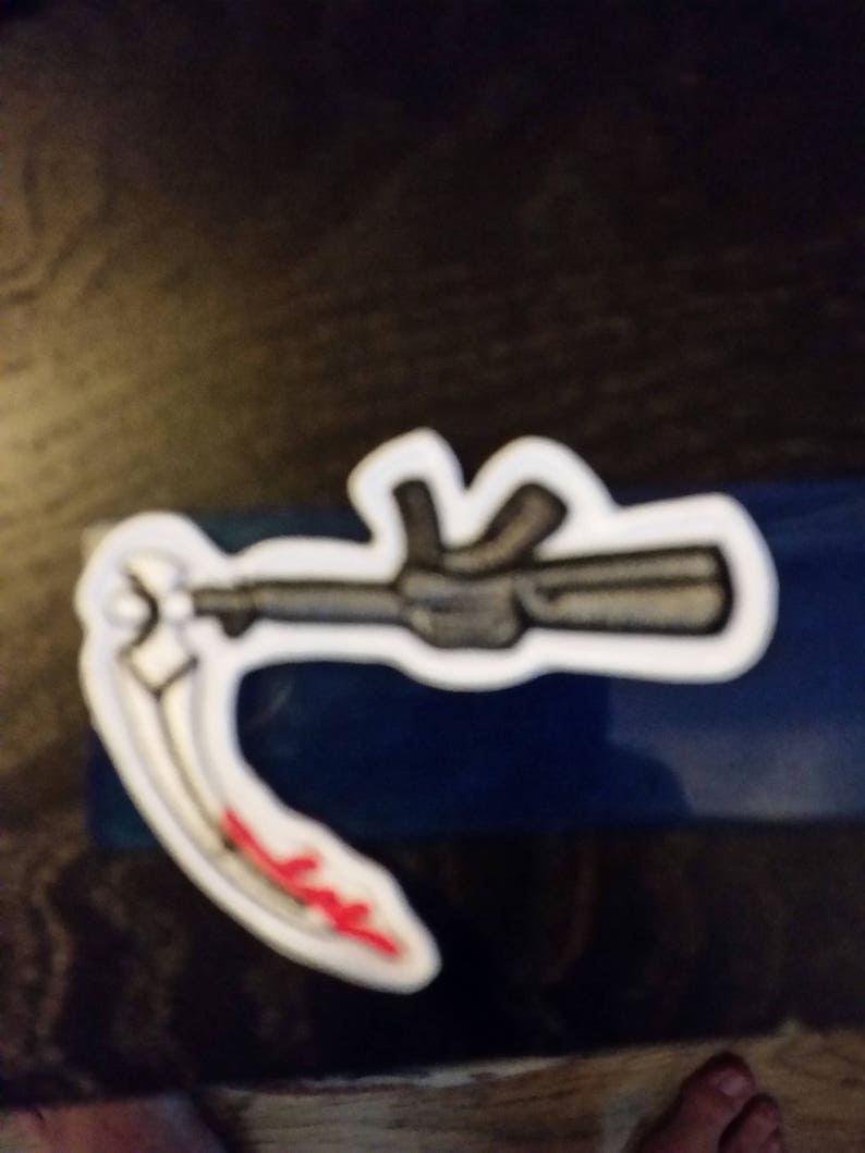 Sons Of Anarchy Jax Teller Collar Gun Scythe Reaper Patch Iron Etsy