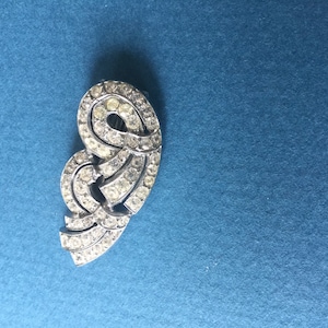 Strass Art Deco Kleiderclip um 1920