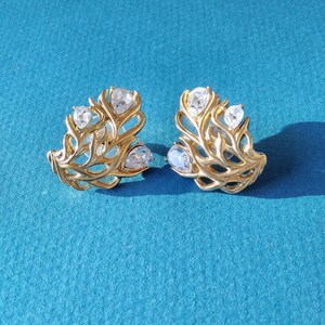 Trifari TM pierced earrings c1980