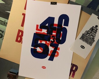 Numbers: Letterpress poster