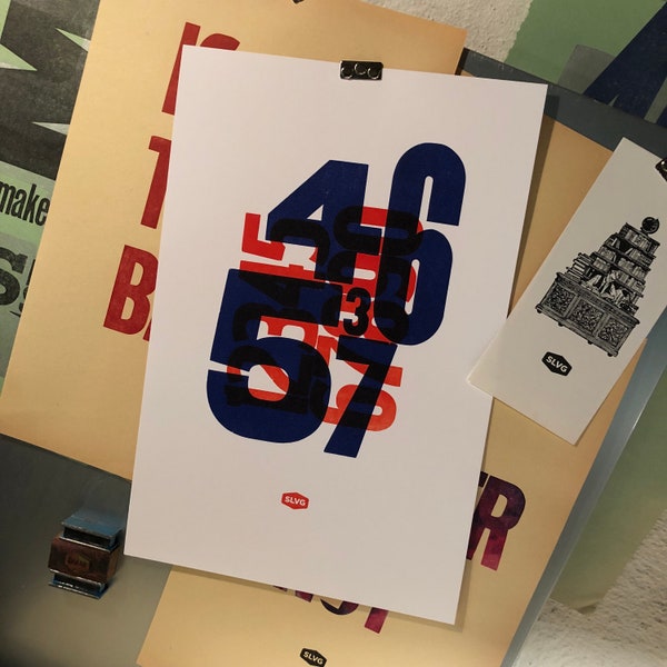 Numbers: Letterpress poster