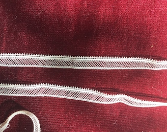 lot de 10 de dentelle de Calais dentelle de tulle blanc en coton très fin mesurant 1cm de large
