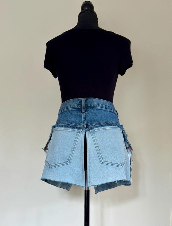 Upcycled Denim Utility Belt Skirt – Deconstructed Jean  display picture 2