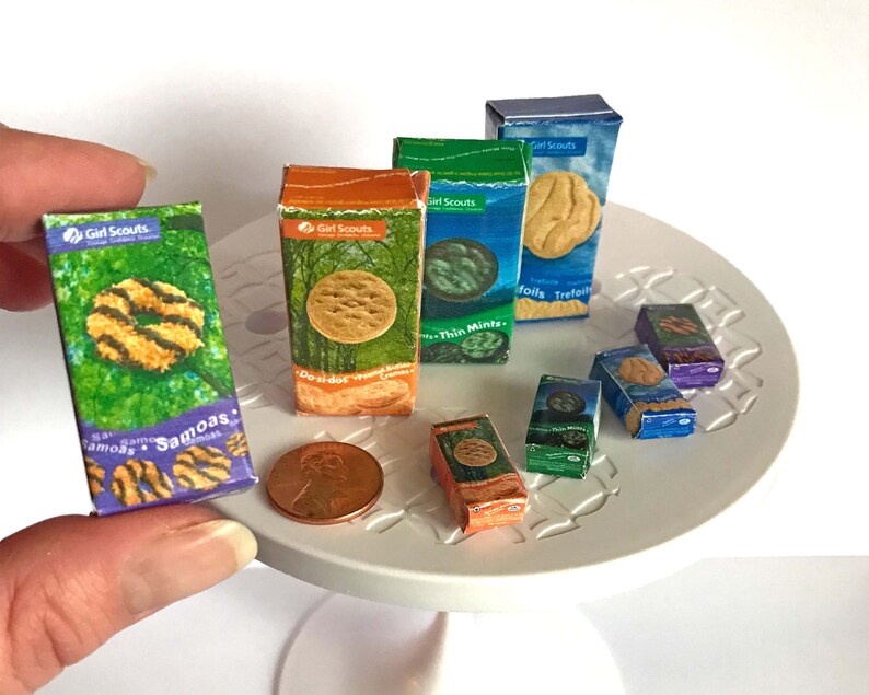 Miniature Printable Girl Scout Cookie Boxes Dollhouse Cookie | Etsy