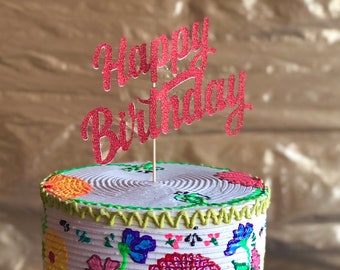 Happy Birthday cake topper, Custom birthday topper, custom cake topper