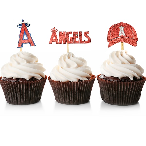 Los angeles Angels, Anaheim angels, angels baseball cupcakes