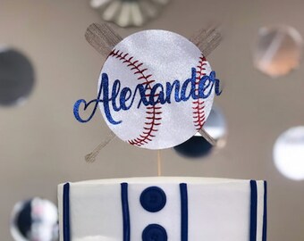 Birthday Keepsake-LT1198 Sports Theme Kids Party Baseball Birthday Topper