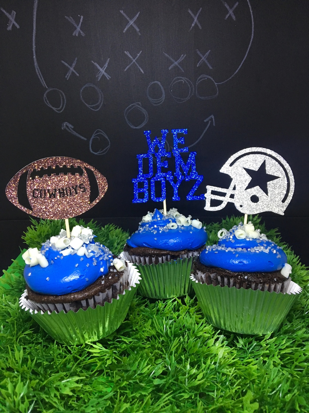 Cowboys Cupcake Toppers, Football Cupcake Toppers Etsy