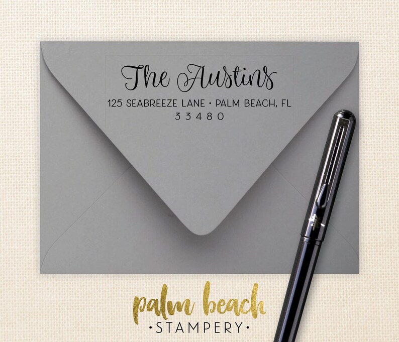 Austin PreInked Return Address Stamp Self Inking Address Etsy