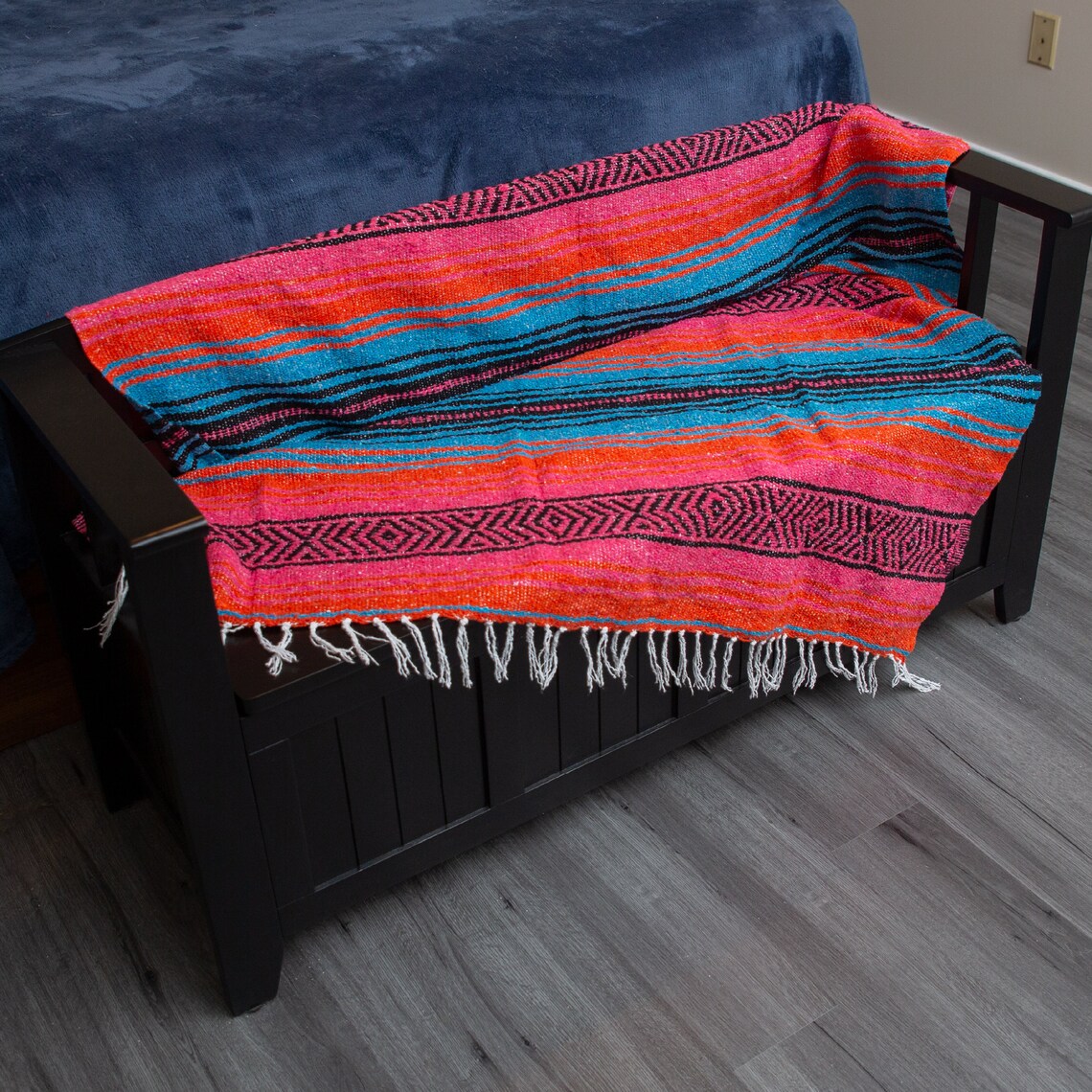 Authentic Mexican Blanket Vintage Mexico Blanket Mexican Etsy