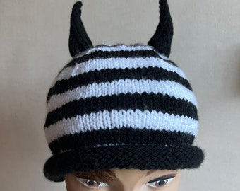 Bonnet Devil Beanie noir et blanc