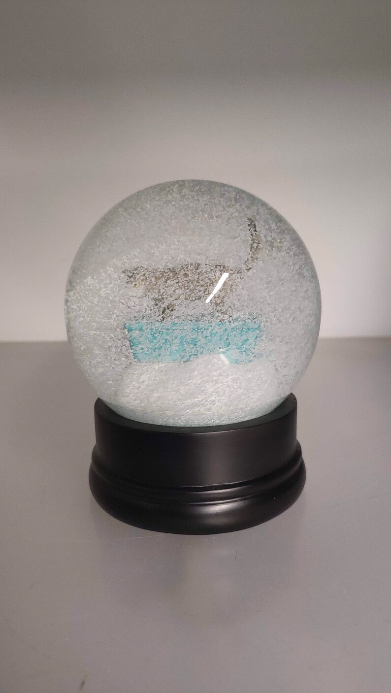 Cat Snow Globe Now on SALE Ships Quick Kitty Litter Snowglobe Cute
