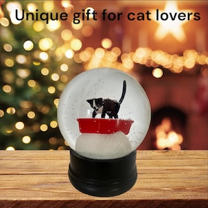 Bola de nieve para gatos - ¡EN OFERTA! Envío rápido - Bola de nieve para gatos - Regalo único, adorable y divertido - Personalízala con el nombre de tu gato