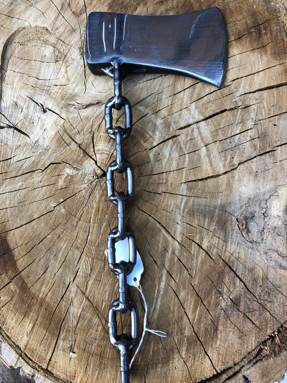 leather handle mirror finish hatchet Chain axe Tools Cutting & Carving