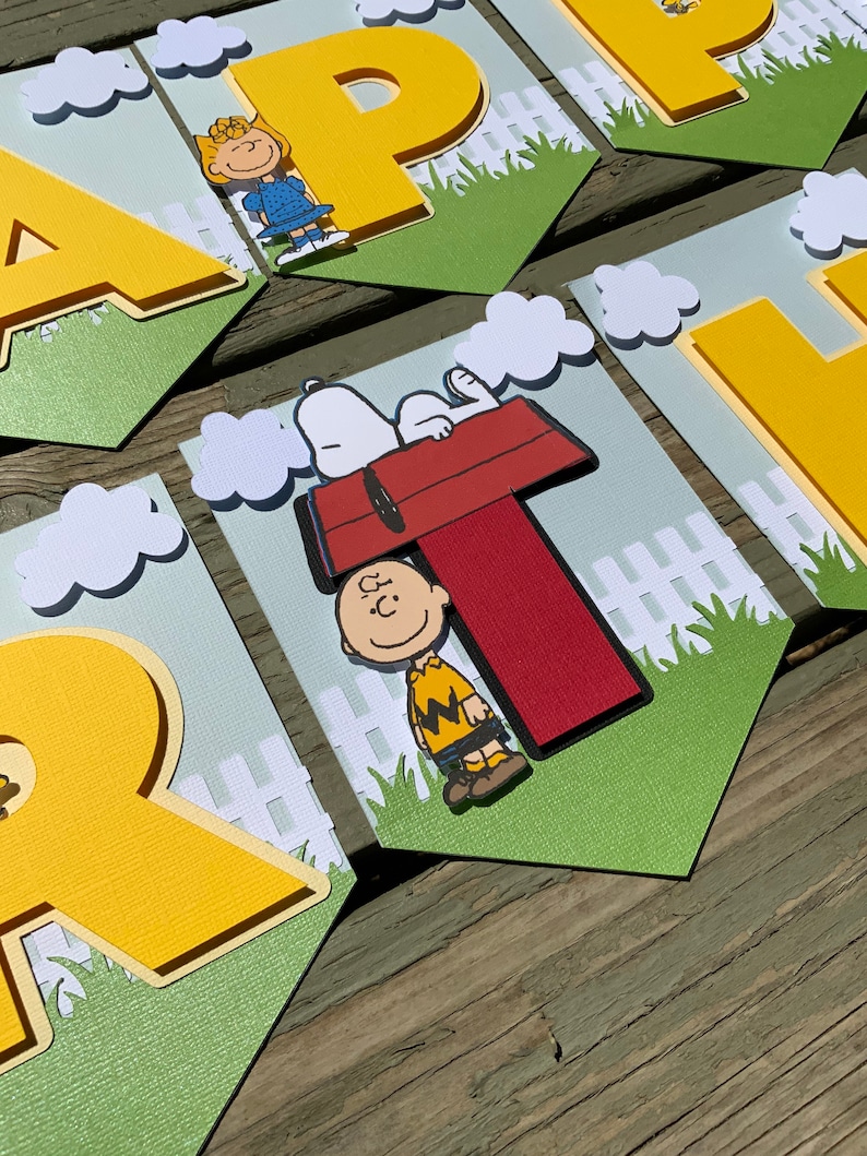 Charlie Brown Birthday Banner Etsy