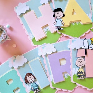 Charlie Brown Birthday Banner - Etsy