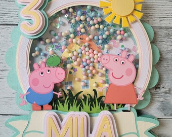 Pink Pig Cake Topper