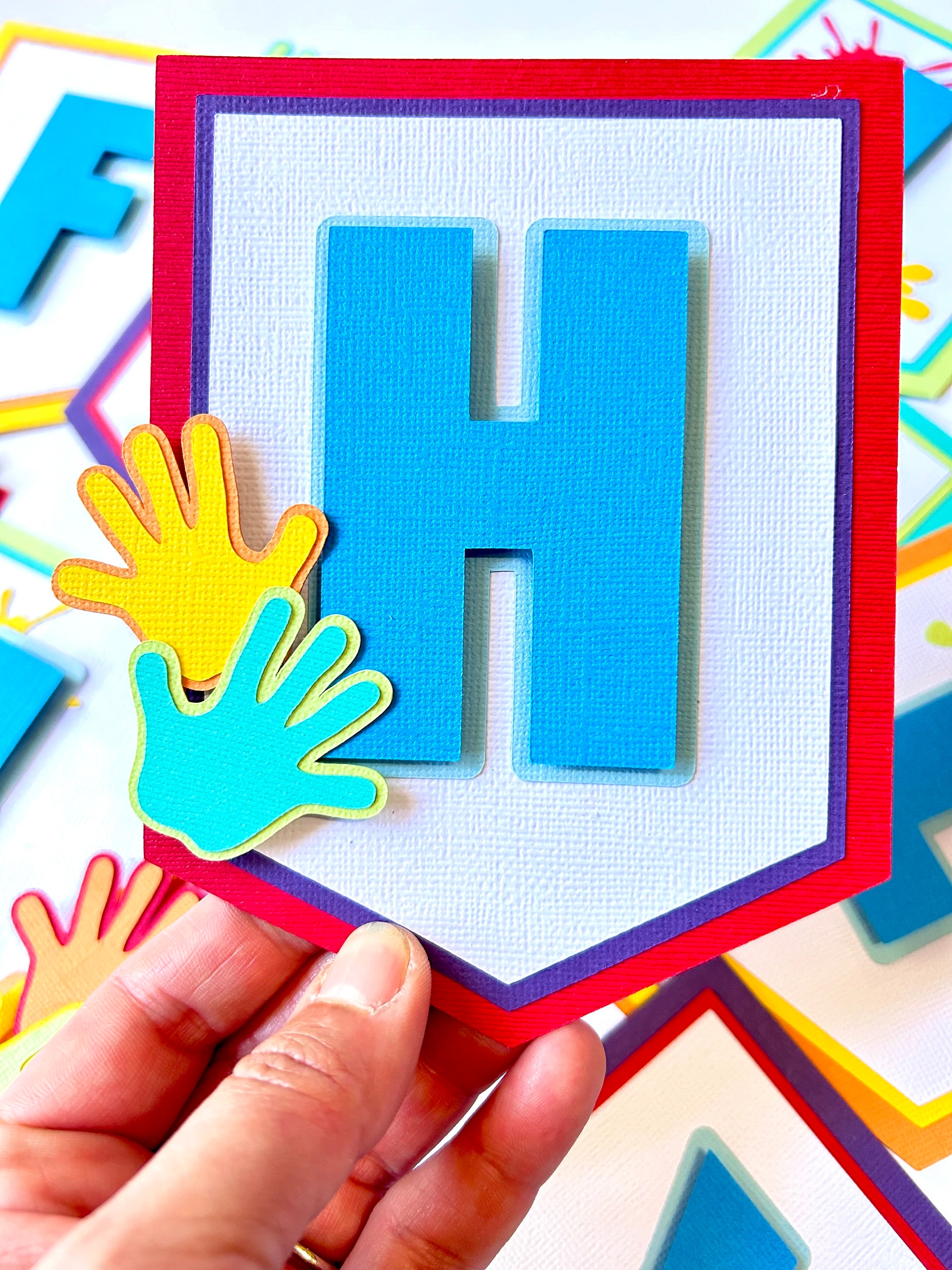 Hi five banner, five is a vibe, officially a handful banner.