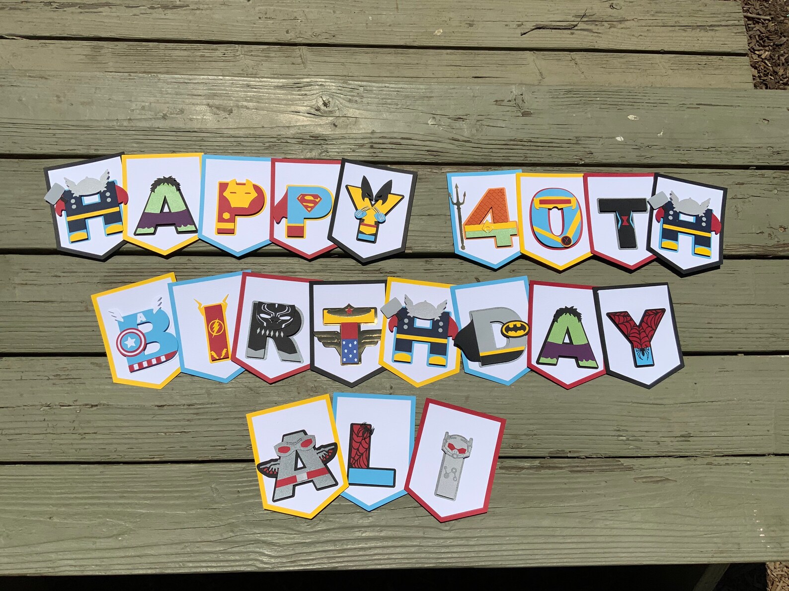 Superhero Birthday Banner Avengers Birthday Banner Xmen | Etsy