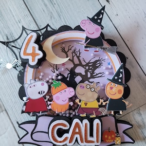 Halloween Pink Pig Cake Topper
