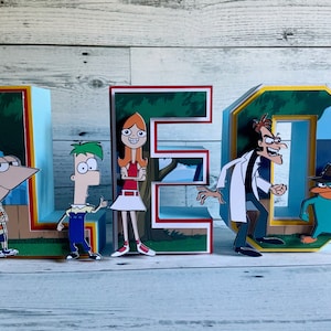 Phineas and Ferb 3D Letters