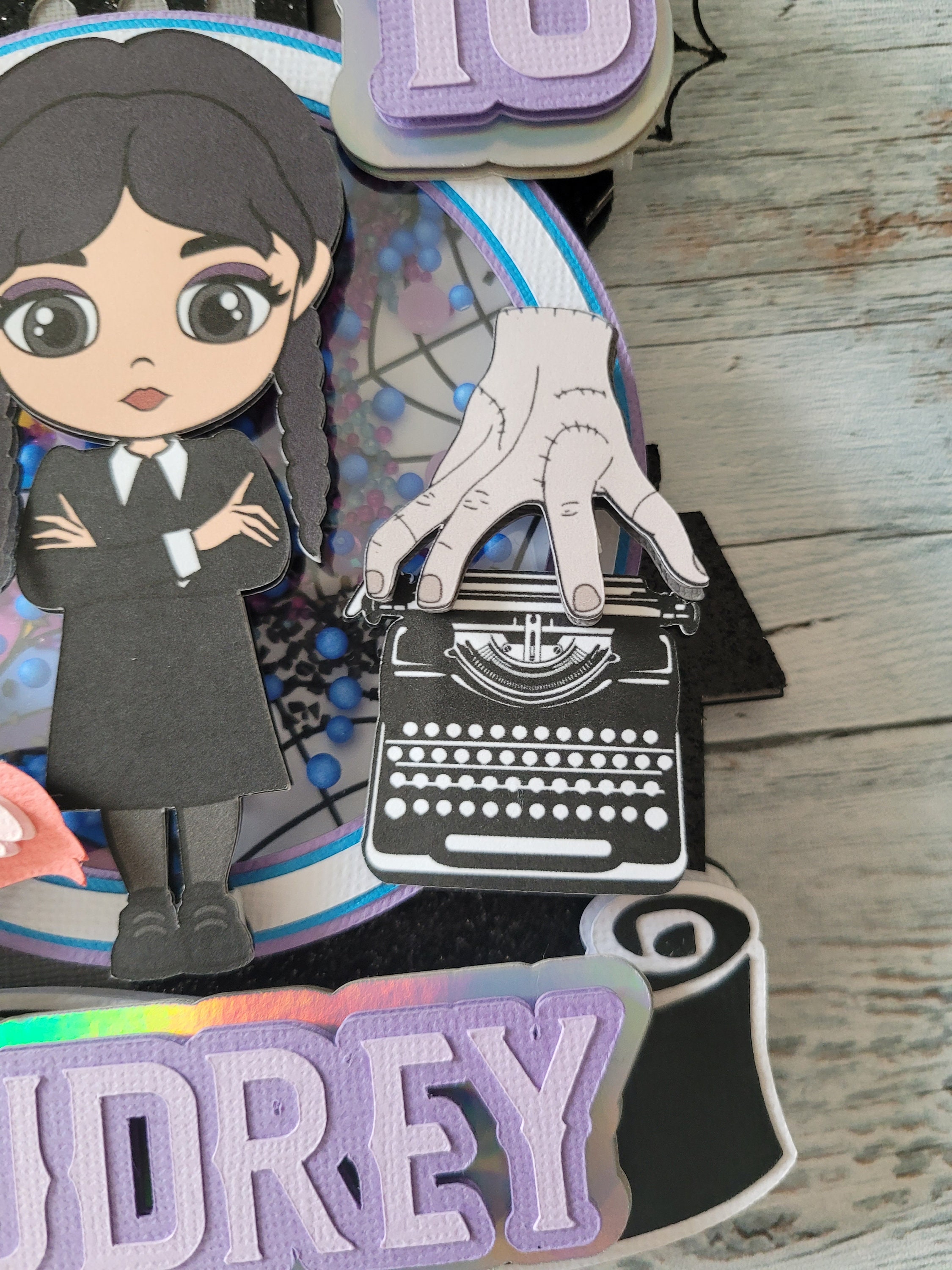 Wednesday Topper Hand Wednesday Addams Cake Topper - Etsy