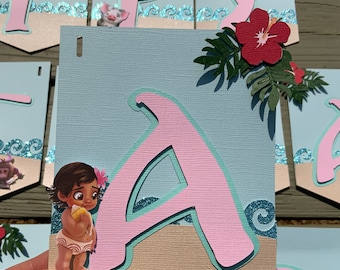 3D Moana Inspired Birthday Banner