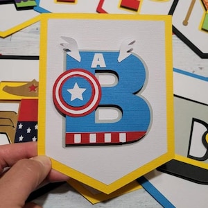 3D Superhero Birthday Banner: Avengers, X-Men Party Decor