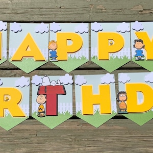 Charlie Brown Birthday Banner - Etsy