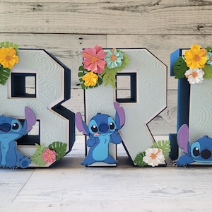 Lilo and Stitch 3D Letters (customizable)