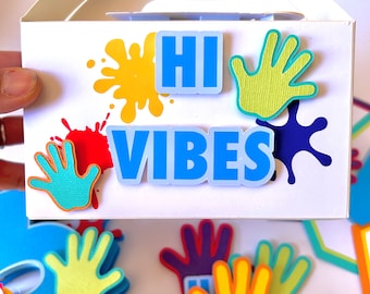 Hi Five Vibes Favor Boxes: Customizable Colors