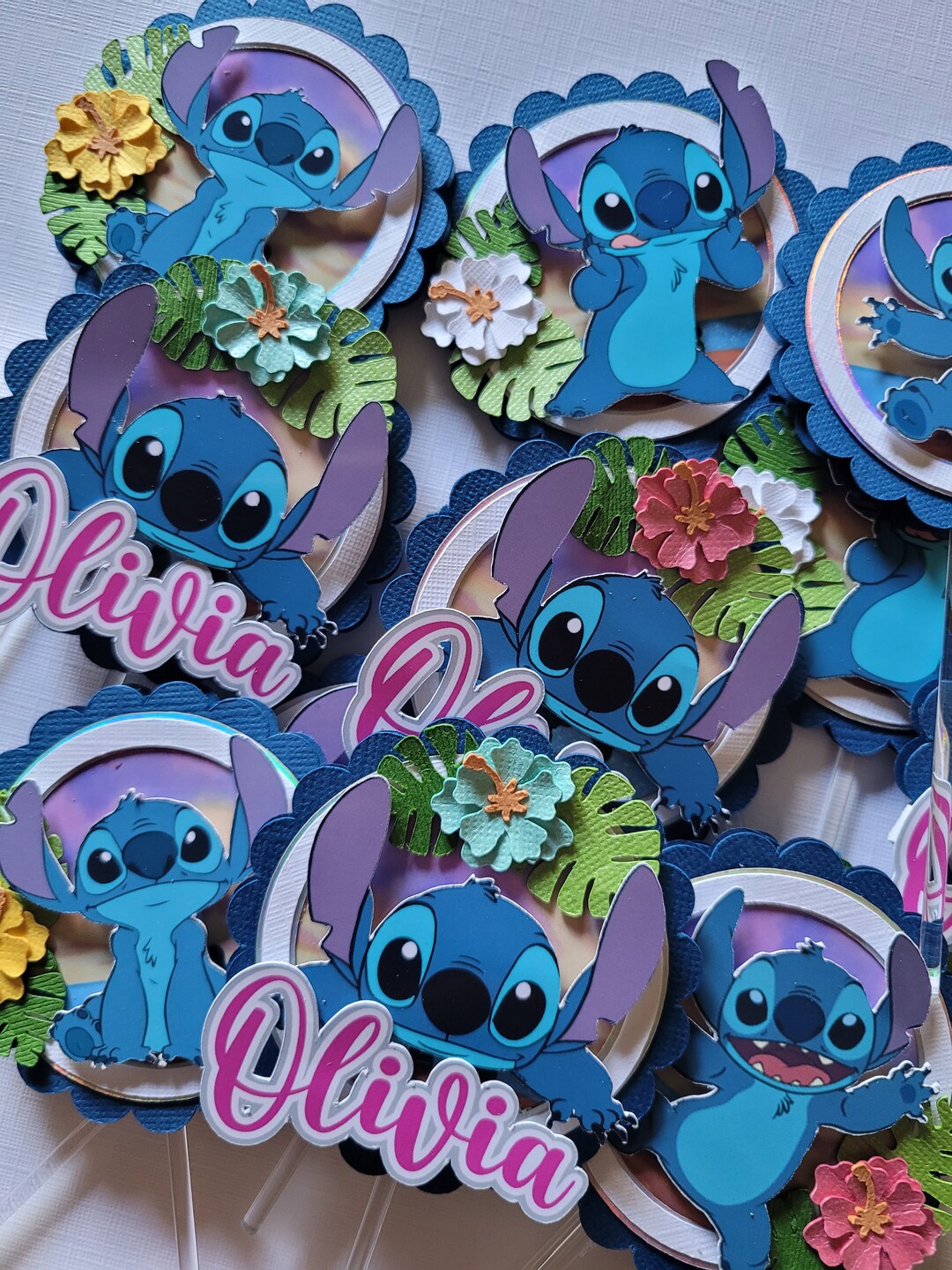 Stitch Cupcake Toppers - Etsy