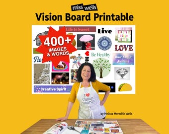Vision Board originale di Miss Wells stampabile / Oltre 400 immagini / Download digitale