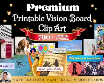 2023 Printable Vision Board Clip Art Updated 2020 - Etsy