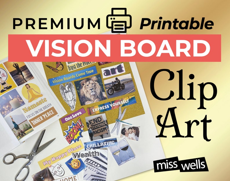 Premium Vision Board Clip Art Printable - Il 794xN.3555705170 Ddiy 
