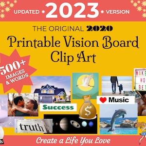 Vision Board Journal, My Vision Board 2024, Vision Board Words, 365  Journal, Empowering Gift, Daily Reminders Gift, Positive Affirmations 