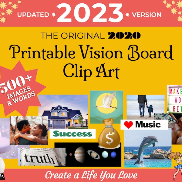 2023 Printable Vision Board Clip Art updated 2020